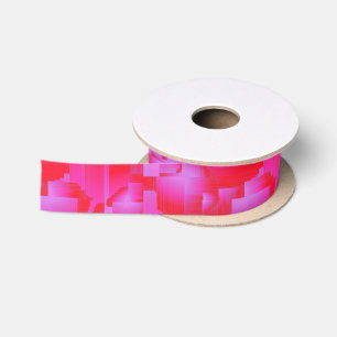 Ruban En Satin Art Déco Rose Chaud