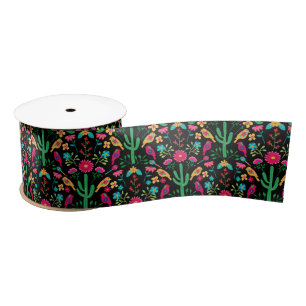 Ruban En Satin Art folklorique traditionnel mexicain Couleurs viv