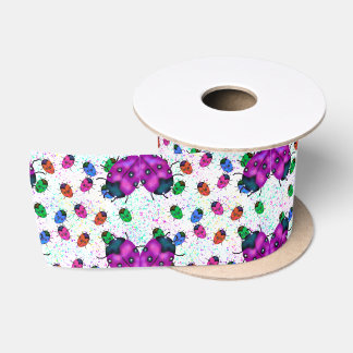 RUBAN EN SATIN ART LADYBUG