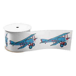 Ruban En Satin Avion : Biplan 3 pouces