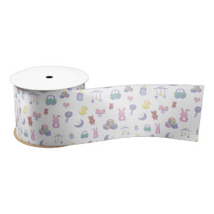 Ruban En Satin Baby shower Pastel neutre pour les femmes
