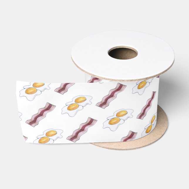 Ruban En Satin Bacon Badigeonnettes et oeufs frits Petit-déjeuner (Bobine)