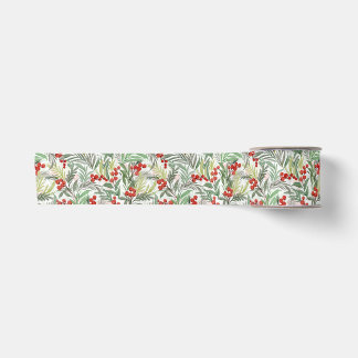 Ruban En Satin Baies rouges et feuillage persistant de Winterberr