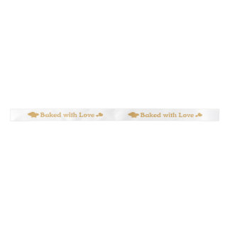 Ruban En Satin Baked With Love Pronted Satin Ribbon Roll