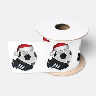 Ruban En Satin Balle de football de Noël et chaussure
