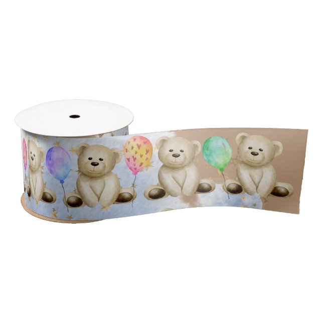 Ruban En Satin Ballons d'ours en peluche ruban 3Satin (Bobine)