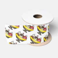 Banana Split Glace Sundae Trois Scoops Foin