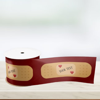 Ruban En Satin Bandaid patch plaster personalizable text 