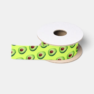 Ruban En Satin Bande cadeau motif à l'avocat vert amusant