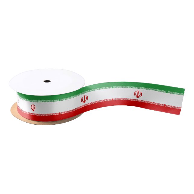 Ruban En Satin Bande du drapeau iranien (persan) (Bobine)