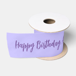 Ruban En Satin Bandeau Joyeux Anniversaire Personnalisé Violet No