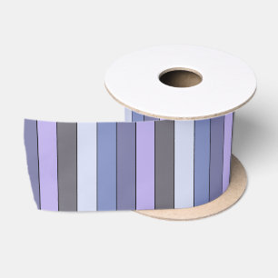 Ruban En Satin Bandes De Couleurs Violet Et Gris Sur Papier Aquar