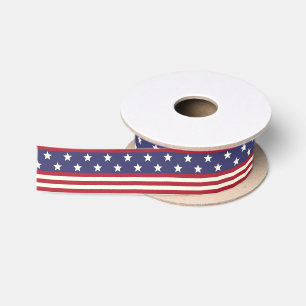 Ruban En Satin Bannière étoilée patriote Etats-Unis de drapeau