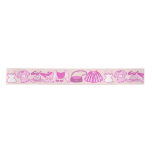 Ruban En Satin Barbiecore rose et rose chaud