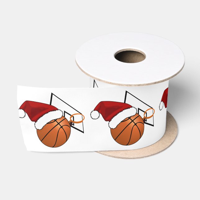 Ruban En Satin Basket-ball et cerceau de Noël (Bobine)