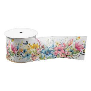 Ruban En Satin Beau affichage Floral