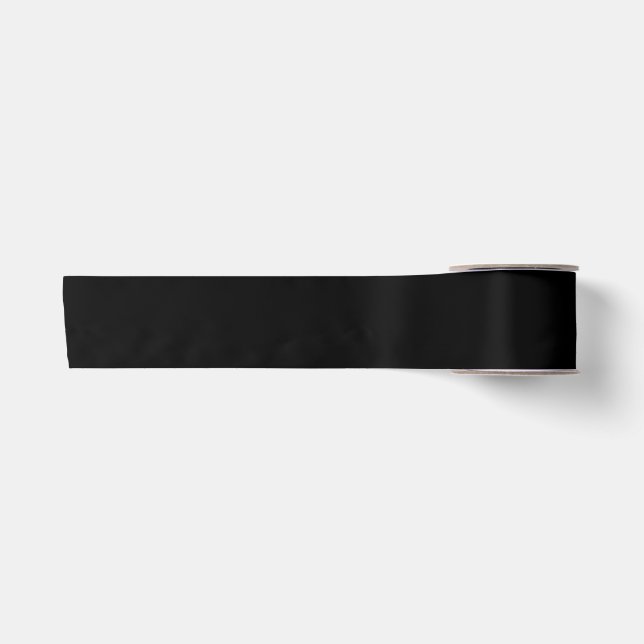 Ruban En Satin Beau ruban noir solide (Devant)