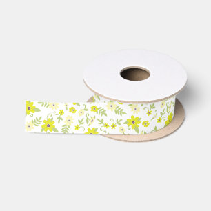 Ruban En Satin Bébé en Fleur Douche Fleur Vintage Neutre Sexe