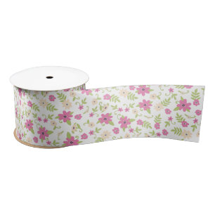Ruban En Satin Bébé en Fleur Douche rose Fleurs Vintages Fille