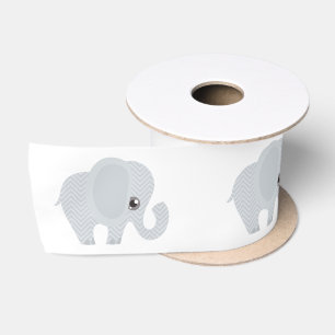 Ruban En Satin Bel éléphant de neutre de bébé