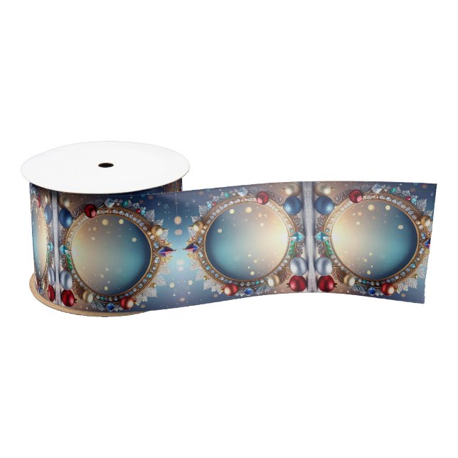 Ruban En Satin Bijou de Noël Cadre Satin Ruban (Bobine)