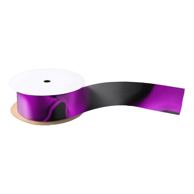 Ruban En Satin Black et Smokey Purple (Bobine)