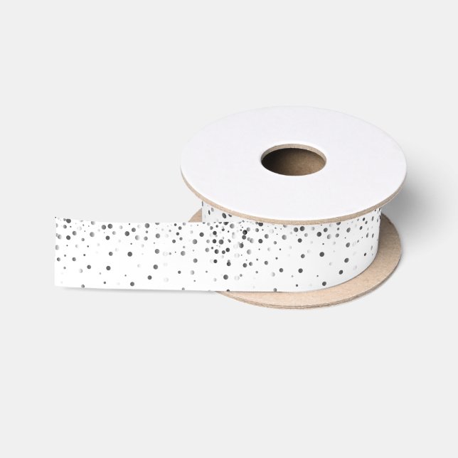 Ruban En Satin Blanc d'aluminium de Faux de parties scintillantes (Bobine)