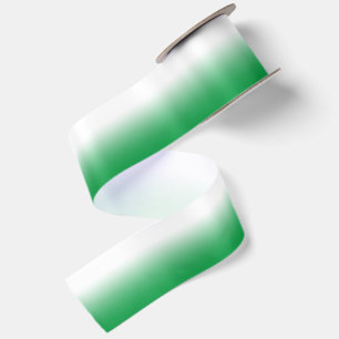 Ruban En Satin Blanc et vert Kelly ombré