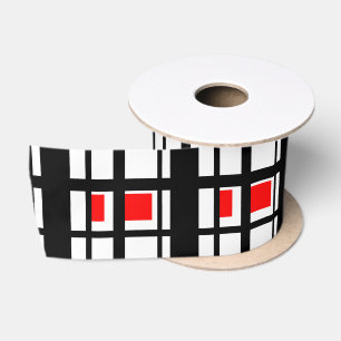 Ruban En Satin Blancs rouges et noirs