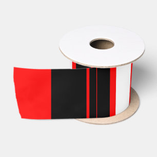 Ruban En Satin Blancs rouges et noirs