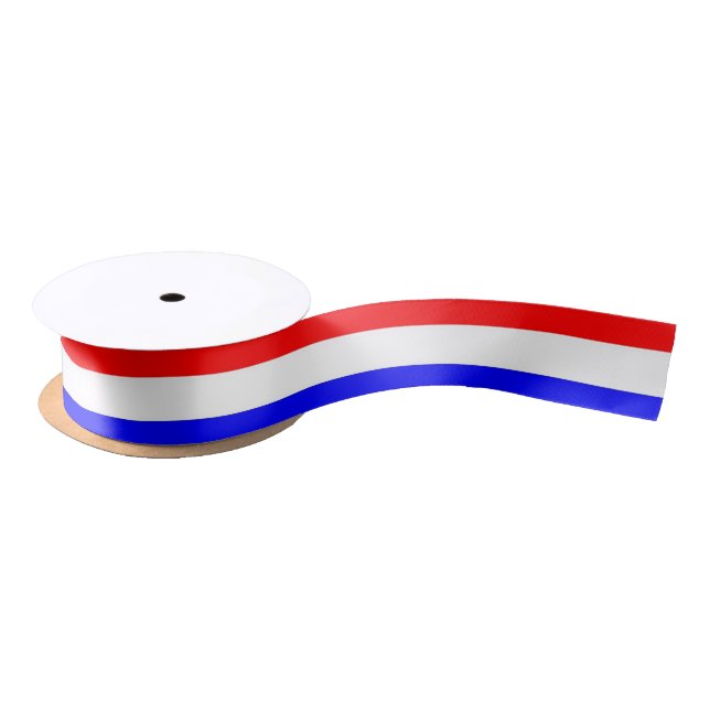 Ruban En Satin Bleu, blanc et rouge (Bobine)