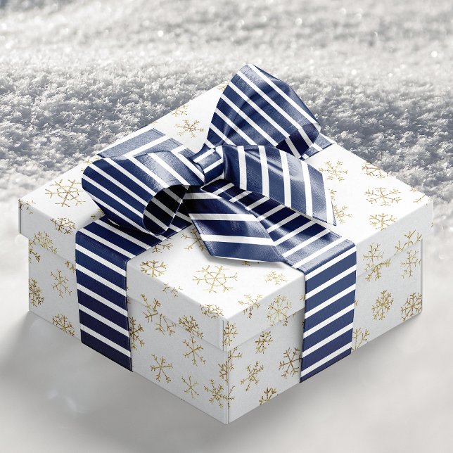 Ruban En Satin Bleu Bleu Bleu Bleu Rayures Ruban (Nautical Navy Blue White Stripes Ribbon)