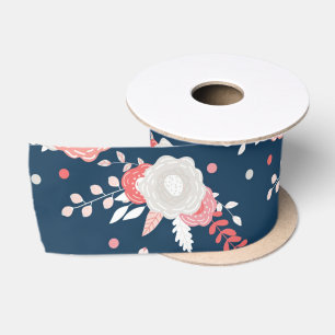 Ruban En Satin Bleu bleu marine rose blanc
