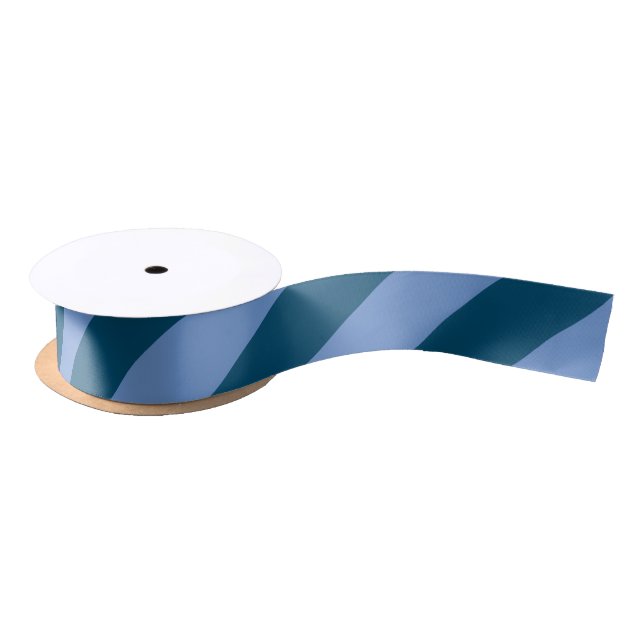 Ruban En Satin Bleu et noir Marine Large Bande (Bobine)