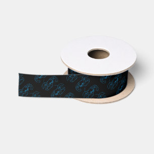Ruban En Satin Bleu Homard Mer Animal Simple Plan Dessin