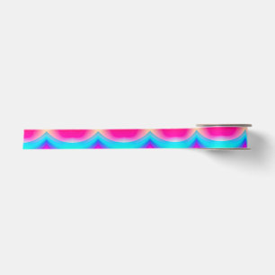 Ruban En Satin Bleu rose sombre couleur de l'eau pastel abstrait
