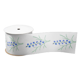 Ruban En Satin Bluebells White Ribbon