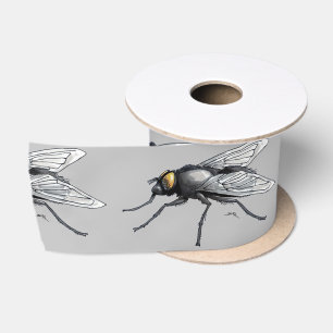 Ruban En Satin bobine de ruban gris Fly Buddy