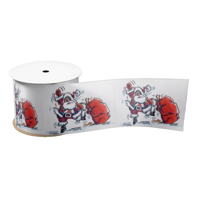 Ruban En Satin bobine de ruban Père Noël en colère (Bobine)