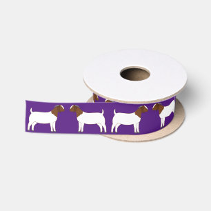 Ruban En Satin Boer Chèvre Farm Purple