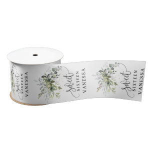 Ruban En Satin Boho Eucalyptus branches verdoyantes sweet sixteen