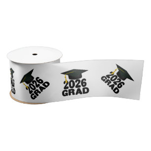 Ruban En Satin Bold Class of 2026 Graduation