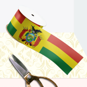 Ruban En Satin Bolivie Ruban, Emblème, drapeau patriotique, Boliv