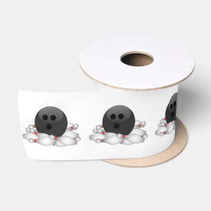 Ruban En Satin Boule De Bowling Et Pins