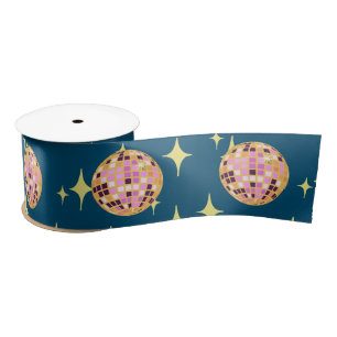 Ruban En Satin Boule Disco Moderne Bleu