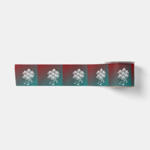Ruban En Satin Bourgogne turquoise blanche