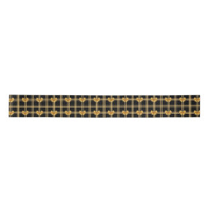 Ruban En Satin Bows en or sur Arrière - plan noir