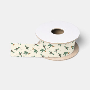 Ruban En Satin Branches et glands de pins