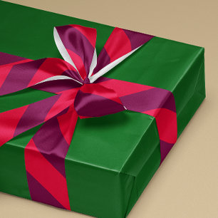 Ruban En Satin Brise rouge et épine violet large bande