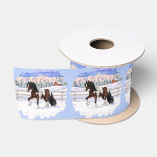 Ruban En Satin Brown Bay Gypsy Vanner Draft Horse